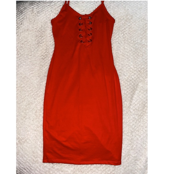 Red spaghetti strap dress never worn - Picture 1 of 1